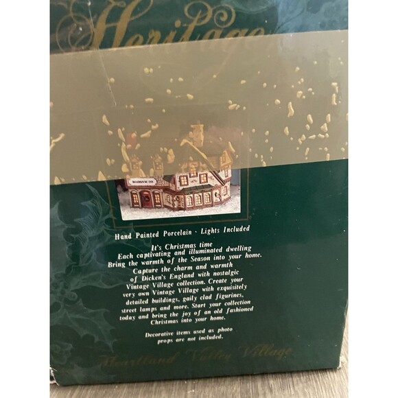 Dickens Keepsakes Roadhouse inn Porcelain Lighted House Light Kit - Picture 2 of 16